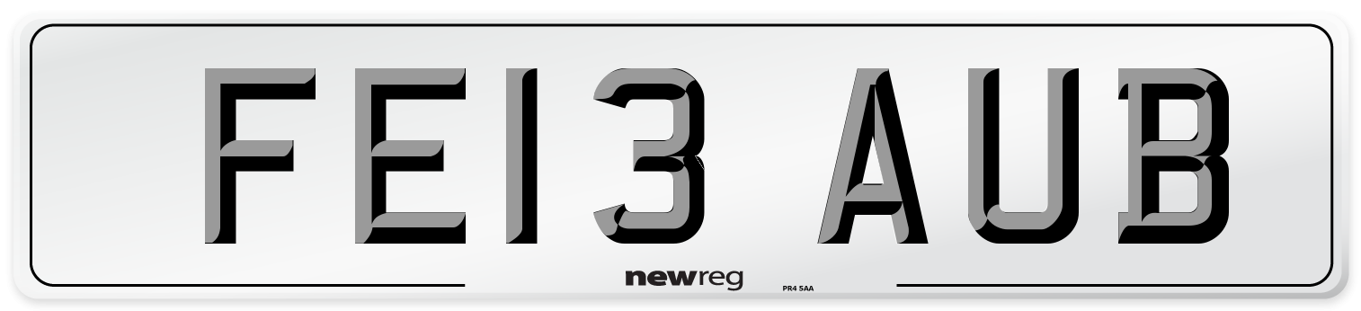 FE13 AUB Number Plate from New Reg